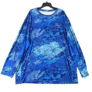 Realtree Fishing Mens 3XL Performance Tech Shirt Outdoor Moisture Wicking UV Sun